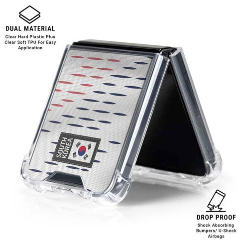 South Korea Soccer Flag Galaxy Z Flip6 Clear Case